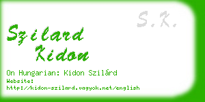 szilard kidon business card